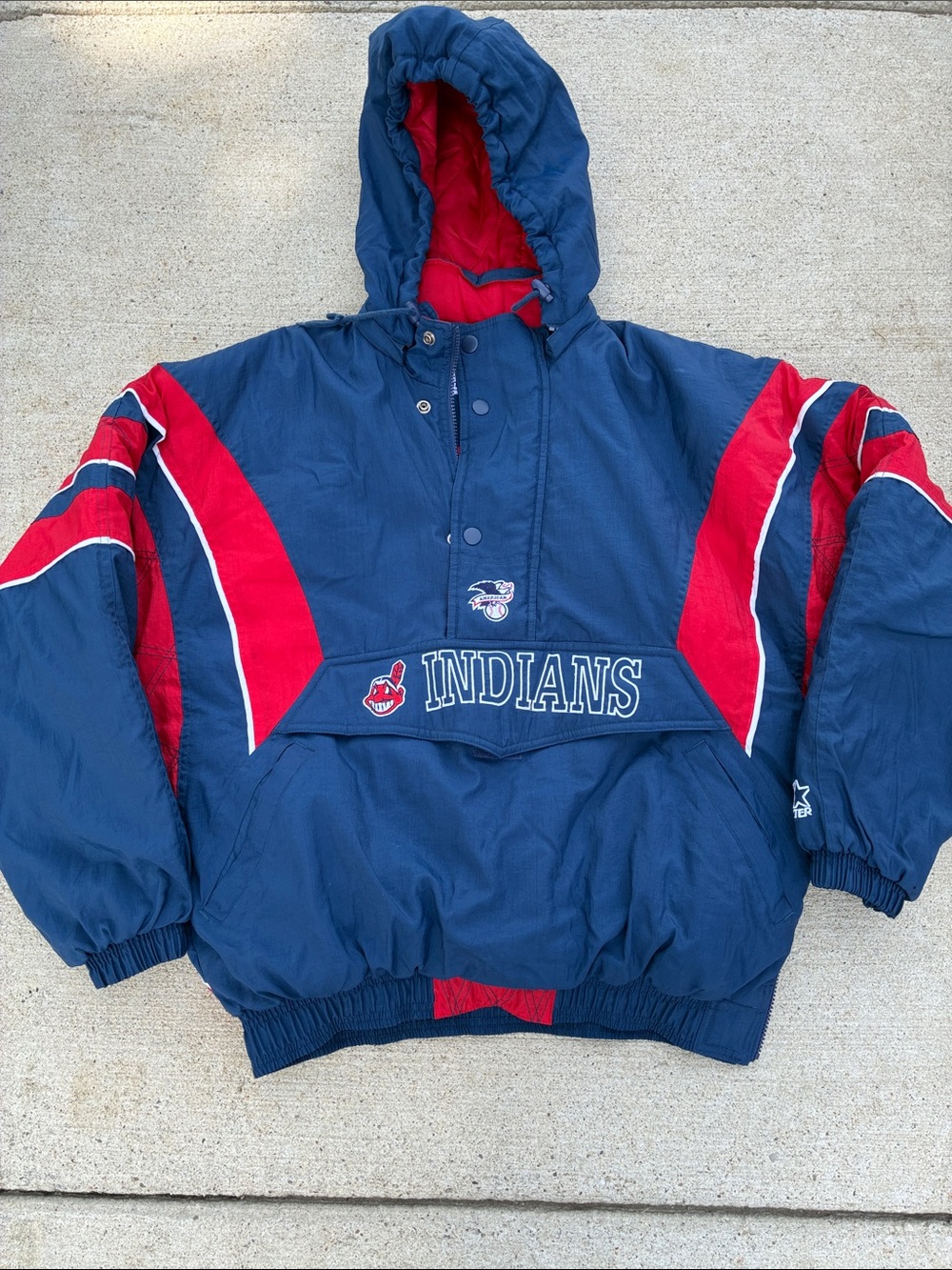 STARTER jacket, Cleveland Indians. FLAWED!!!